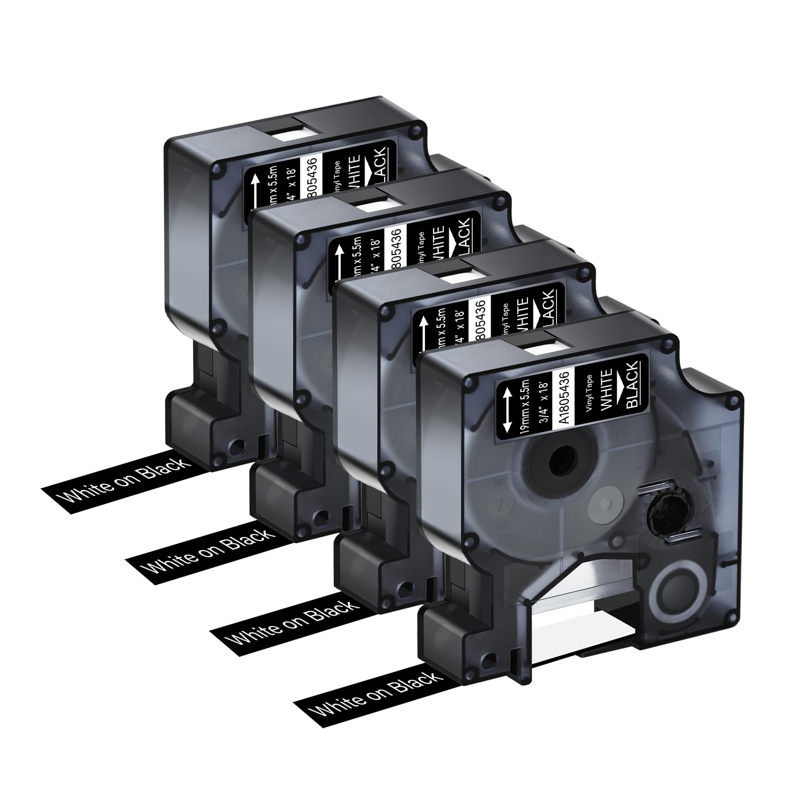 KCMYTONER 4 Pack Compatible for Dymo Rhino 1805436 3/4