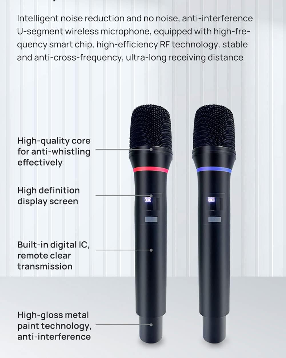 COYEUX Macchina Karaoke Portatile, Sistema Karaoke Completo da 32'', con 2 microfoni Wireless, Luce Altoparlante a LED, Ideale per Karaoke Domestico, Feste, Eventi all'Aperto
