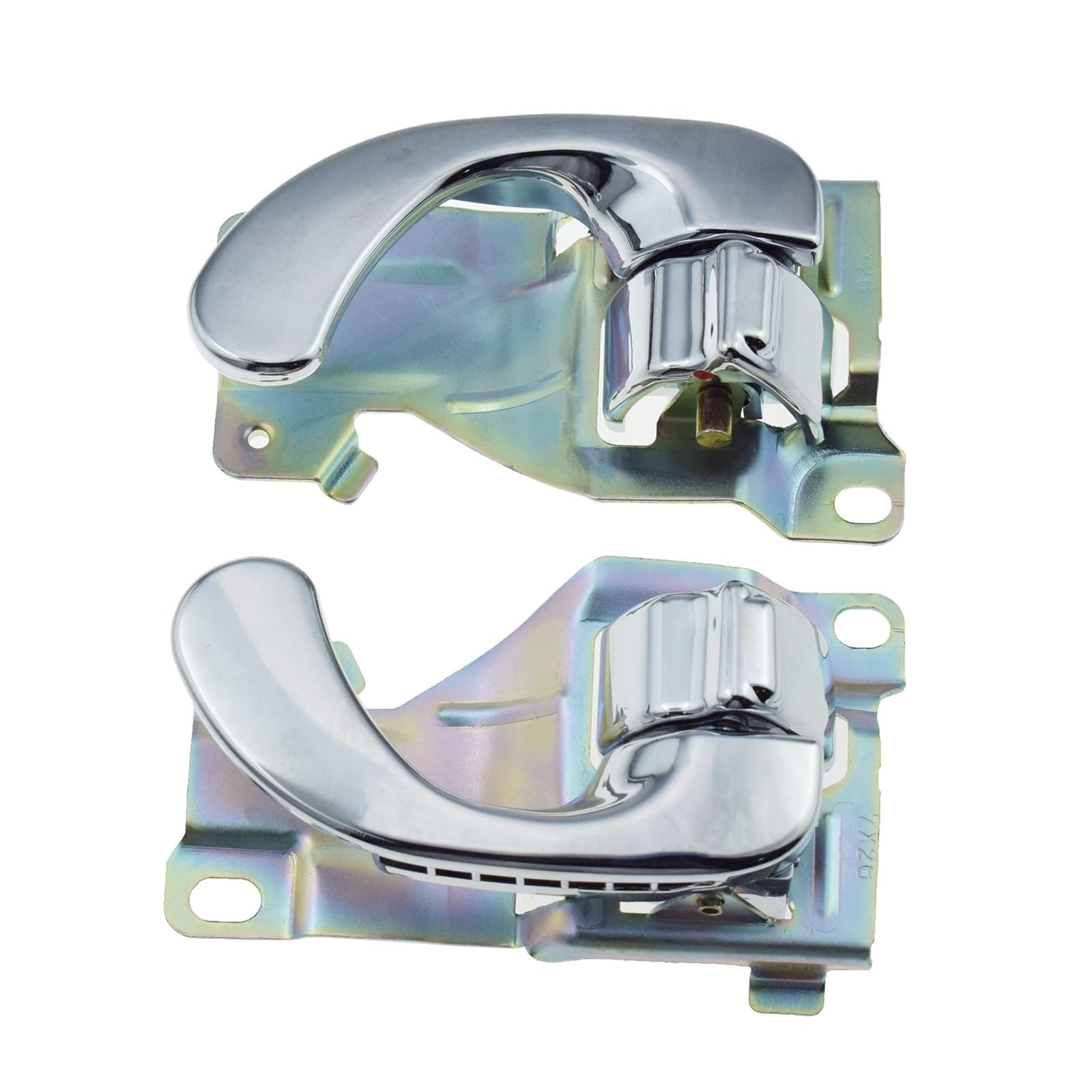 Fncvtm Left Right 2Pcs Interior Door Pull Handle Trim Car Front/Rear Left/Right Chrome Interior Inner Door Handle For Mitsubishi For Delica L400 1995-2005 For Galant 1999-2003(Left Right 2Pcs)