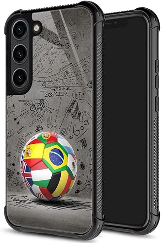 Miniatura 1 de ZHEGAILIAN Funda compatible con Samsung Galaxy S23, funda de World of Soccer para Samsung Galaxy S23 5G para niños y hombres, diseño de patrón a