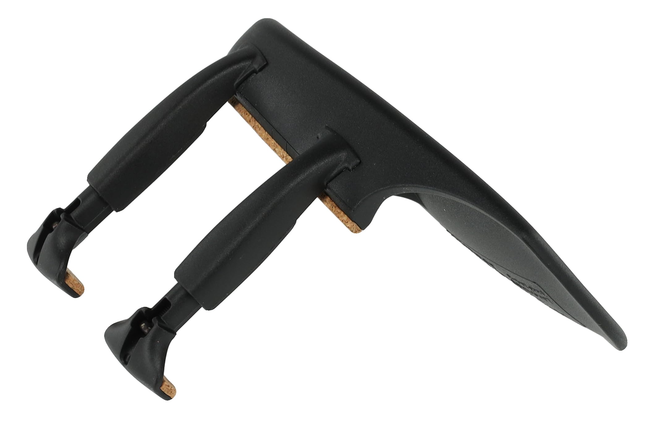 Barbada Wittner, barbada lateral viola, plástico de alta tecnología, anatómicamente diseñado, probado para alergias, con destornillador, negro, Made in Germany, 251131