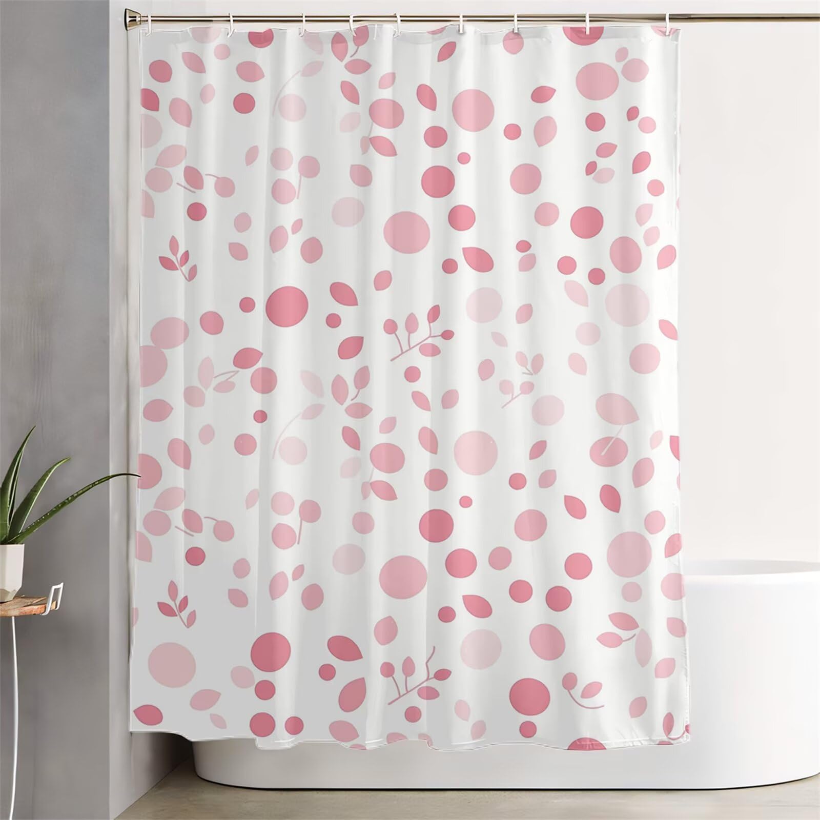 Rideau de douche rose 90x200 cm fini le rideau qui colle et la moisissure
