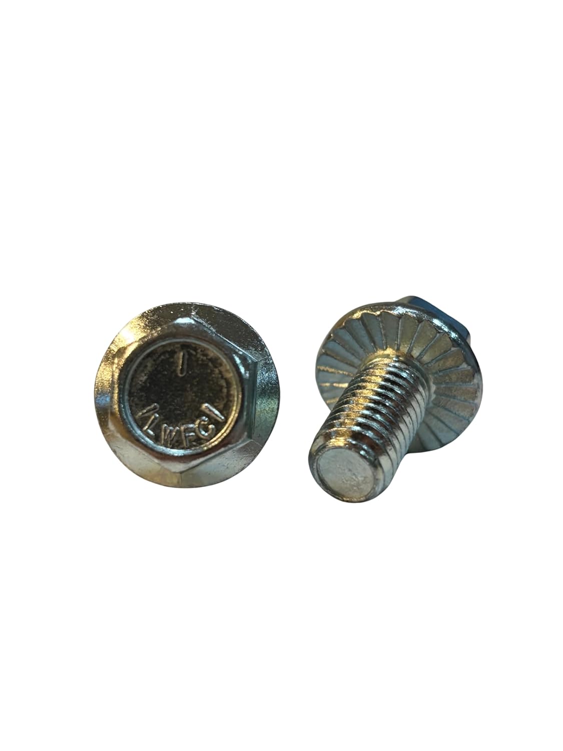 (100 Pieces) 3/8-16x3/4 Grade 5 Serrated Hex Flange Bolts Screws UNC Coarse Full Threads Zinc Clear Trivalent