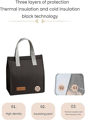 Miniatura 5 de Lonchera aislada para mujeres y hombres, bolsa reutilizable a prueba de fugas, contenedor para el trabajo, viajes, universidad, oficina y aire libre