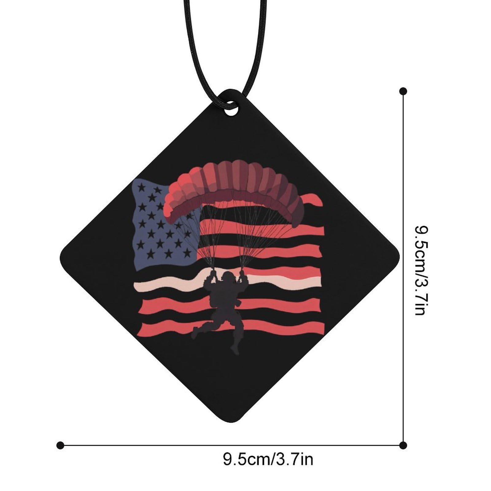 Skydiver Am-erican Flag Skydive Car Air Freshener Hanging Aromatherapy Tablets for Car Accessories Rhombus