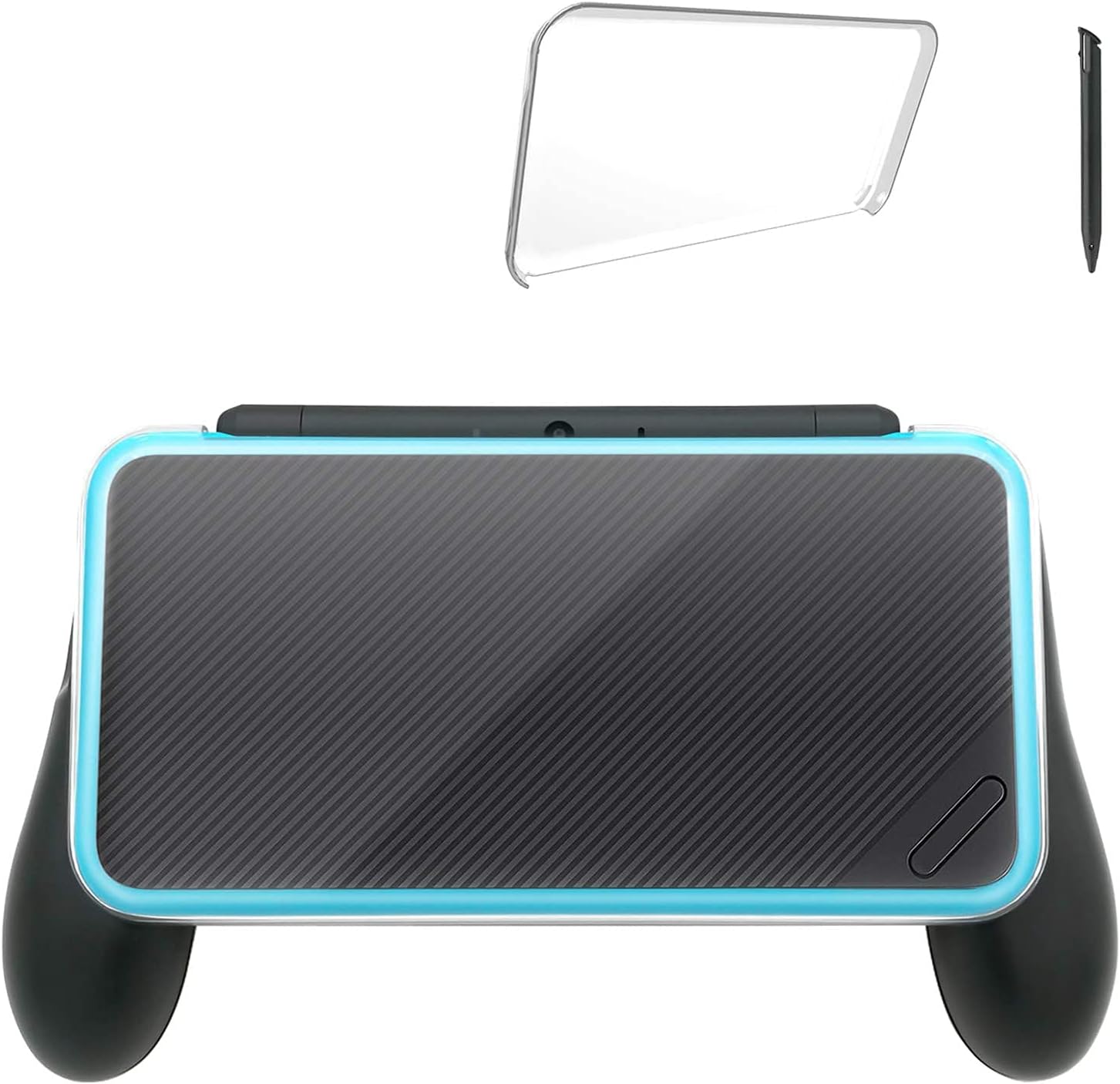 FYOUNG [Updated] Hand Grip Compatible with Nintendo 2DS XL with 1 Stylus and 1 Clear Case Compatible with Nintendo 2DS XL