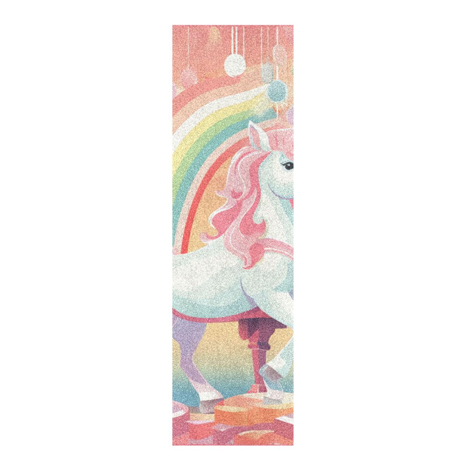 KAAVIYO Cute Rainbow Unicorn Skateboard Grip Tape Sheets Creative Longboard Waterproof Griptapes for Youth Boys Girls Kids Men No Bubble Free Easy to Apply(1Pcs)