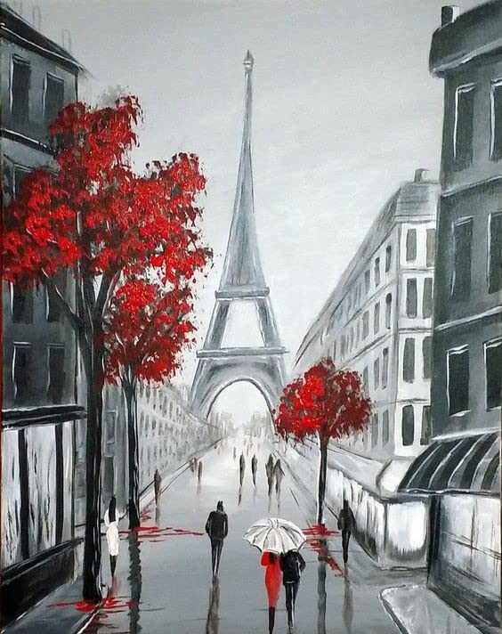 Kit de pintura con diamantes de París WD2344 regalo creativo para cumpleaños y aniversarios