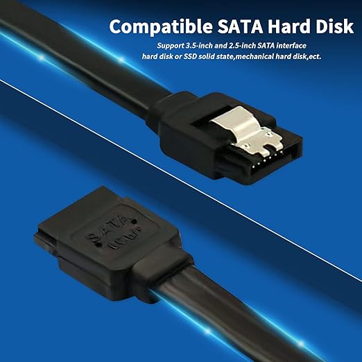 12 Pack Cable SATA III 6.0 Gbps 16 Pulgadas Negro miniatura 4