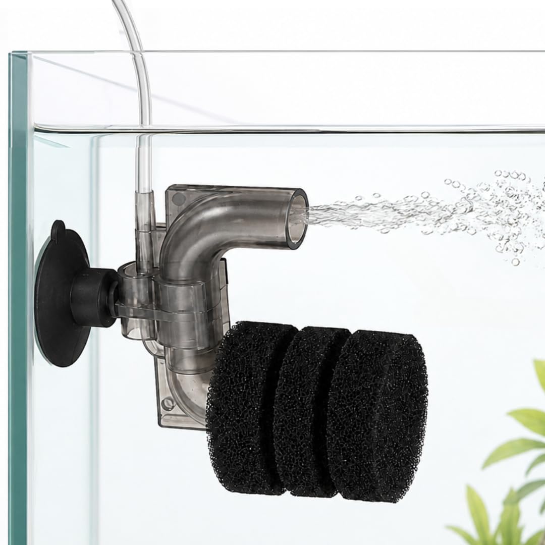SANSEFERO Mini Aquarium Bio Sponge Filter for Nano Aquarium & Small Fish Bowl with a Sucker Type Space Saving Sponge Filter for Fish Tank (Mini Sponge)-picture-44
