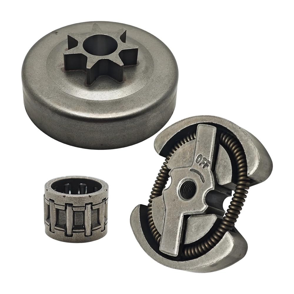 Cojinete de Agujas de Tambor de Embrague de 7 Dientes de 0,325" con Conjunto de Embrague, Compatible con motosierras 136, 137, 141, 142, 36 y 41.