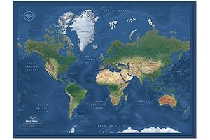 Personalized World Map Pin Board with Rustic Wooden Frame - 24" x 32"