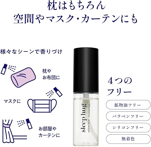 ピローミスト アロマスプレー 【 安らかな 眠り に導く癒やしの香り 】 癒しグッズ ルームスプレー ルームミスト 睡眠用 [ スリープハグ ] ピローミスト (ブルーミングリモーネ) - 5