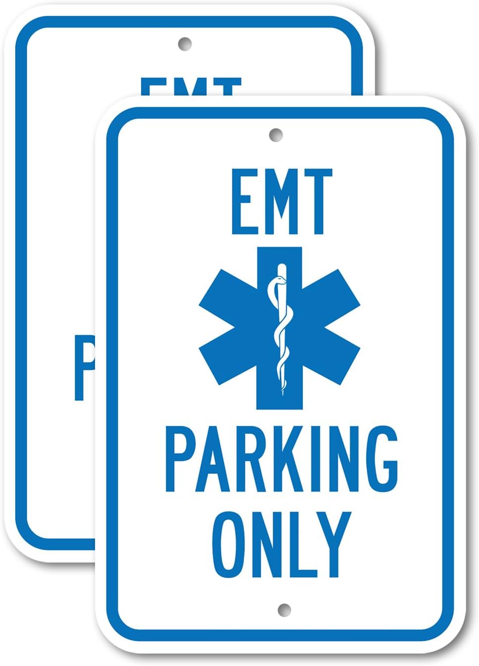 (2 Pack) Reserved for Seniors | 12" X 18" Heavy-Gauge Aluminum Sign | Rust Free Aluminum, Weather Resistant, Waterproof, Fade Resistant, 2 Pre-drilled Holes