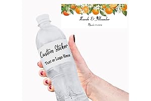 Personalized Water Bottle Labels with Unique Image or Text - 50 Waterproof...