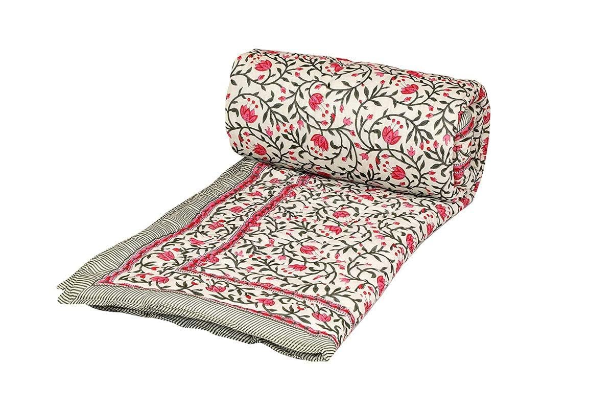 Buy fashhub Pure Cotton Double Bed Soft Jaipuri AC Quilt/Razai/Rajai