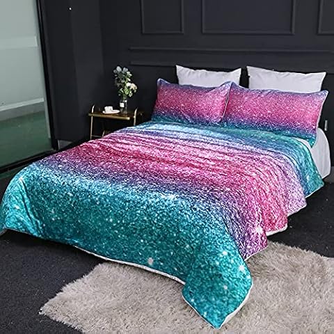 BlessLiving Satin Duvet Cover Set Twin Size Cover