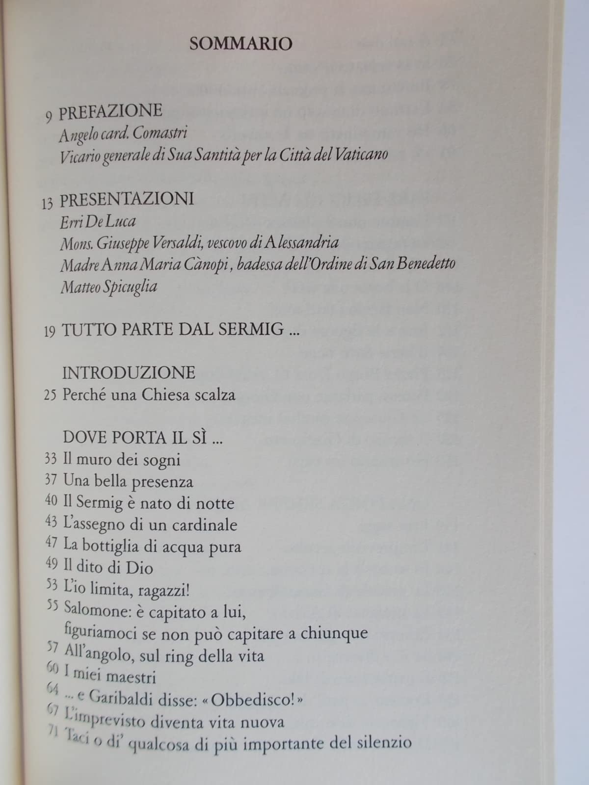 Per una Chiesa scalza