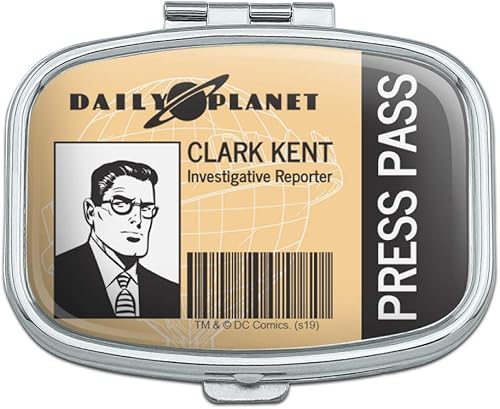 Superman Clark Kent Press Pass - Caja de regalo rectangular para pastilleros