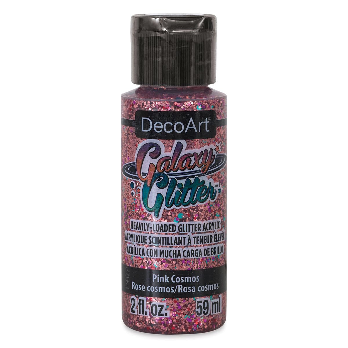 Decoart Pink Galaxy Glitter Acrylic Paint 59Ml (2Oz) - Cosmos