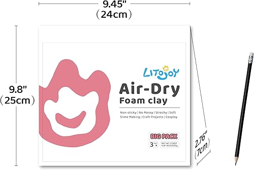 Miniatura 6 de Arcilla de espuma gris seca al aire  modelado, suave, peso ligero para suministros escolares, proyectos de arte, espejo de flores decorativas,