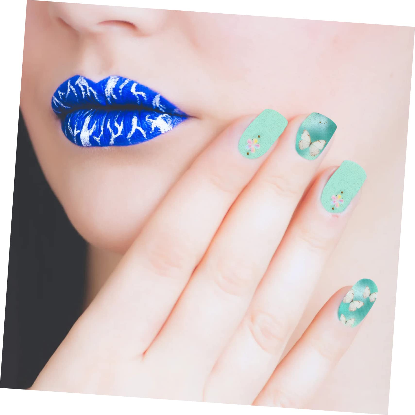 5 Set Adesivi per Unghie Film Nail Stickers Impermeabili con Design Unico per Manicure Creativa Confezione per Decorazioni Festive