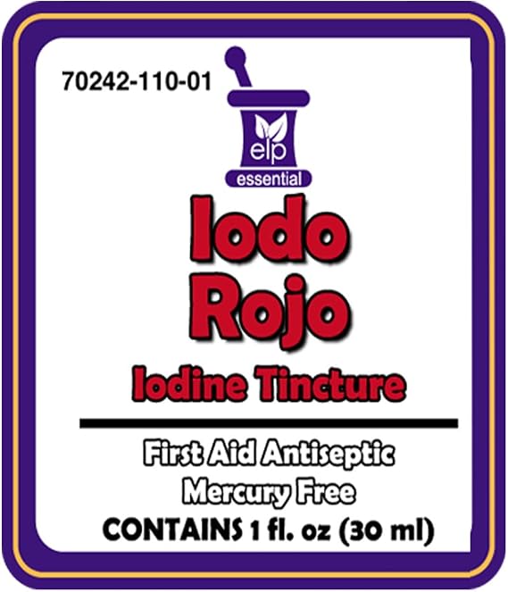 Iodine Tincture Red First Aid Antiseptic Iodo Rojo 1 Oz 3 Pack