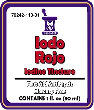 Iodine Tincture Red First Aid Antiseptic Iodo Rojo 1 Oz 3 Pack