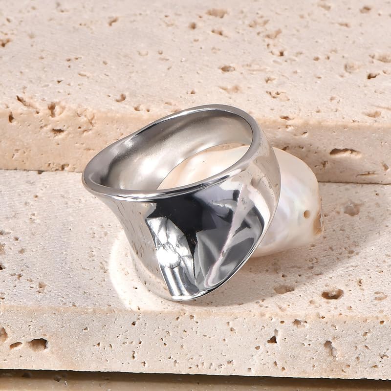 Chunky Rings for Women Size 6-11 Statement Rings Thumb Rings Bold Thick Ring Fashion Wide Band Ring Chunky Jewelry - Image 7