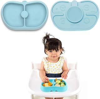 Nummy BOWL - Pure Silicone Bowl with Hidden Suction Cup for Babies and Toddlers | BPA and Phthalate Free | Microwave and Dishwasher Safe | Great Baby Gift (Light Blue, Core Collection)