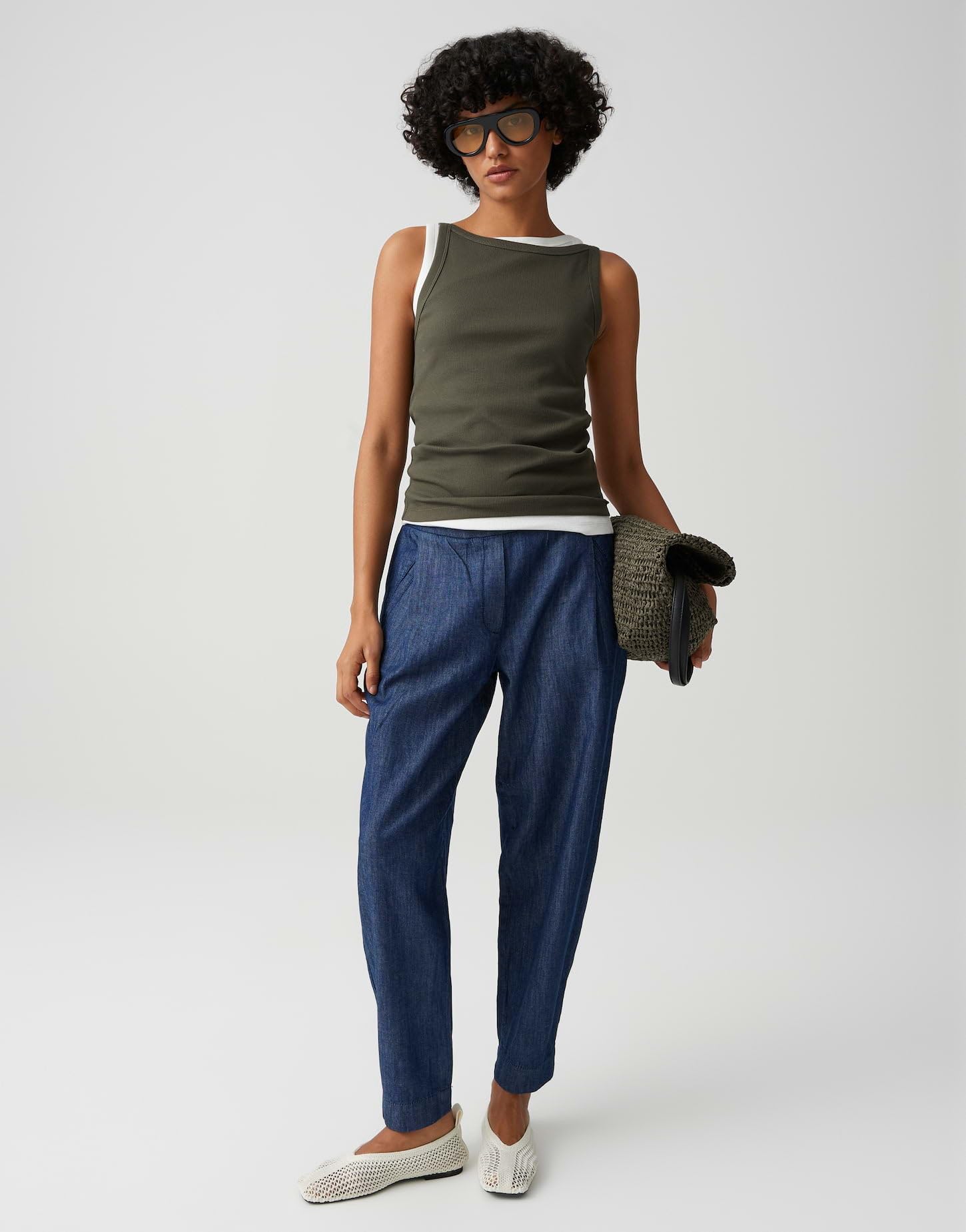 OPUS Damen City Pants | MYHA Coastal Relaxed City Pants aus weichem Chambray Denim