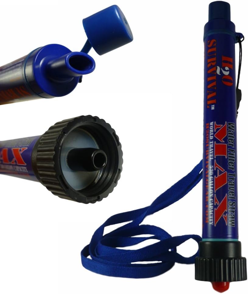 H2O Survival Water Filter Travel Straw MAX, 530 Gallons