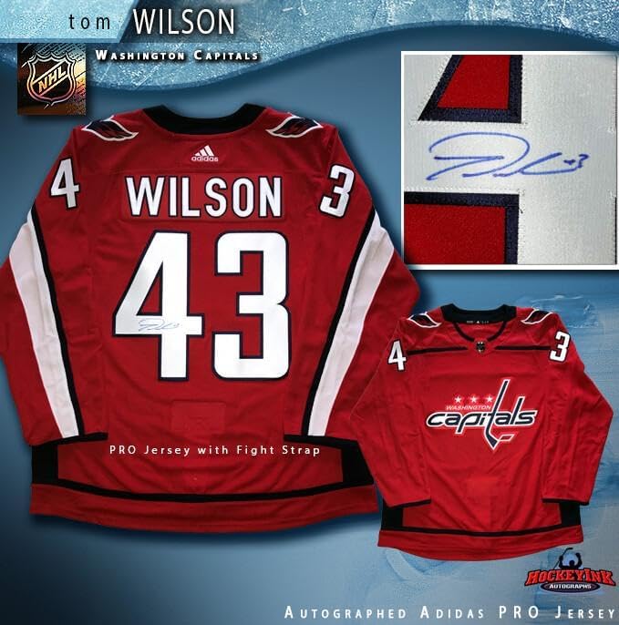 TOM WILSON Signed Washington Capitals Adidas Pro Jersey - Autographed NHL Jerseys