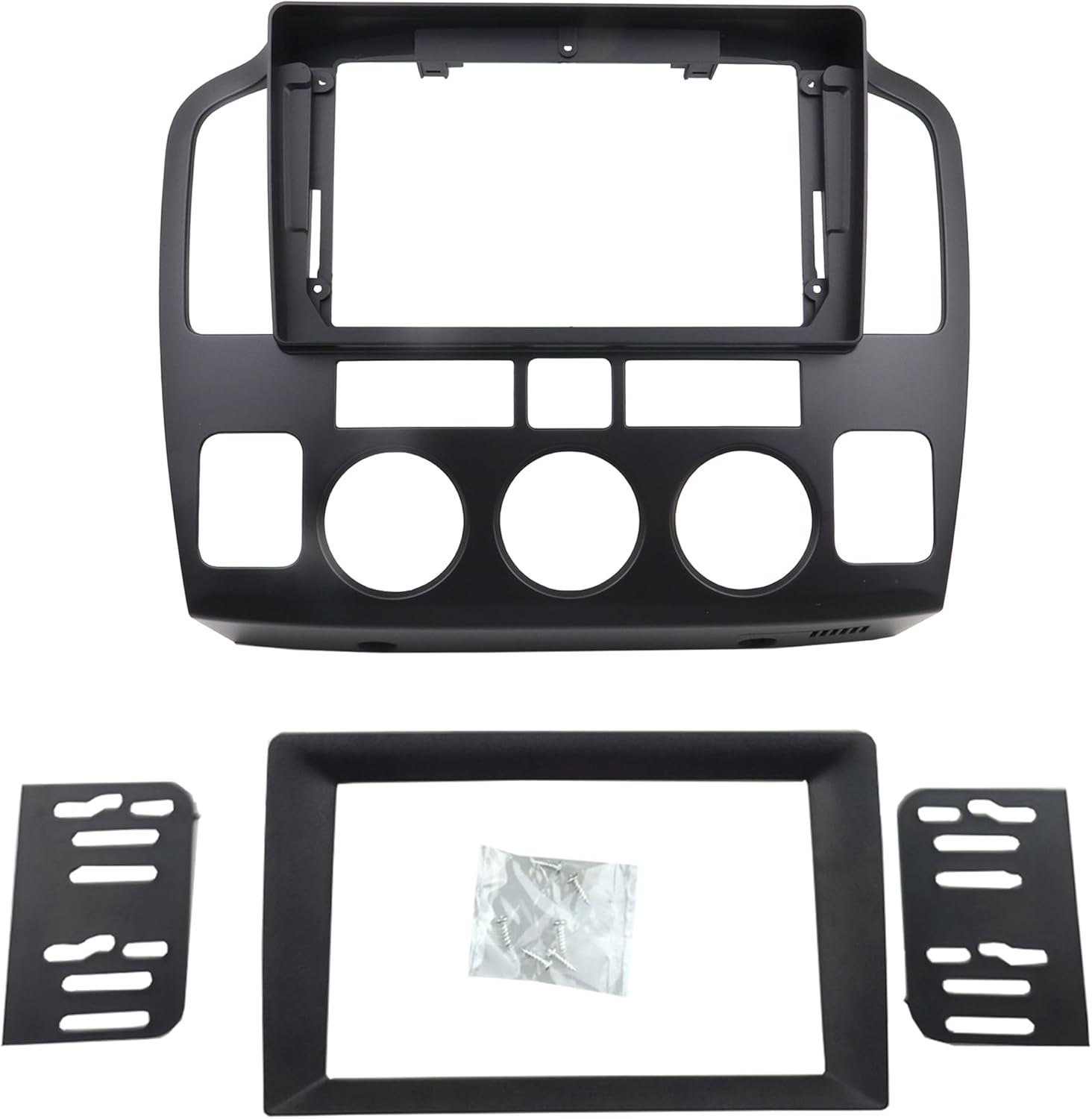 Double Din Dash Radio Trim Kit for Suzuki Grand Vitara XL-7 2001-2006 Installation Bezel 9 Inches (Black)