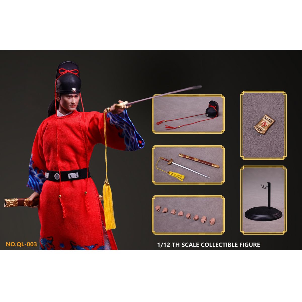 HiPlay QIANLONG TOYS 1/12 NO.QL-003 Dynastia Song, Rycerz Południa, Zhan Zhao Figurki Akcji