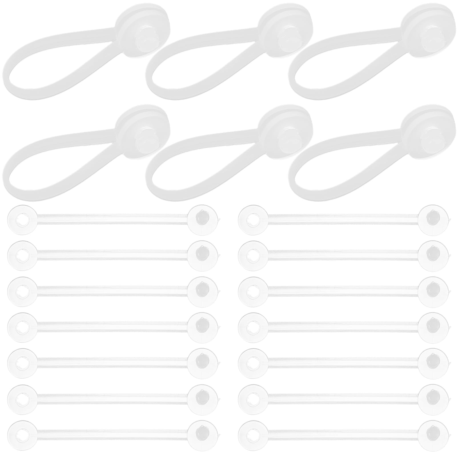 Alipis 2000pcs PVC Lanyard Tag Holders Clothes Tag Holder Label for Hanging Retail Store Fastener