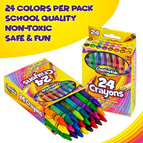Creative Kids 864 Crayons Classpack Assortment - 36 Boxes of 24 Count Bulk Crayons for School Supplies For Teachers For Classroom, Party Favors, & Art Crafts – Non-Toxic Conforms Astm D4236