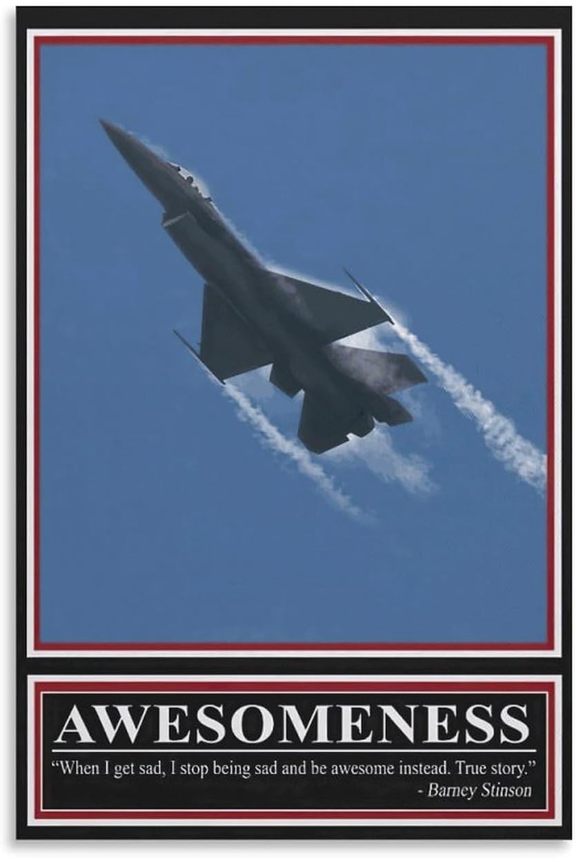 GERRIT Funny Posters Awesomeness Barney Stinson Quote Canvas Wall Art Poster For Room Aesthetic And DecorCanvas Painting Wall Art Poster for Bedroom Living Room Decor 08x12inch(20x30cm) Unframe-style