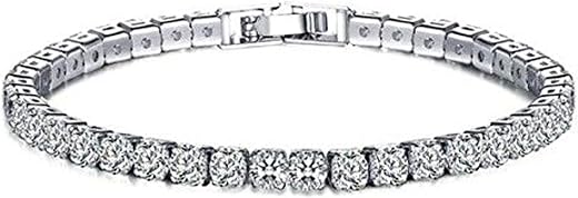 Thrillz Bracelets For Women AAA Cubic Zirconia Silver Plated Stylish Silver Bracelet For Women Girls Love Gifts Women's Je...