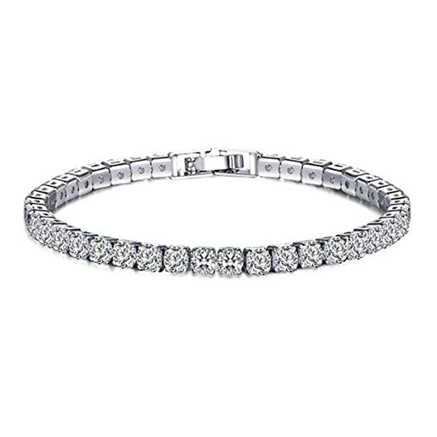 Thrillz Bracelets For Women AAA Cubic Zirconia Silver Plated Stylish Silver Bracelet For Women Girls Love Gifts Women's Je... - Review, Price and Buying Guide