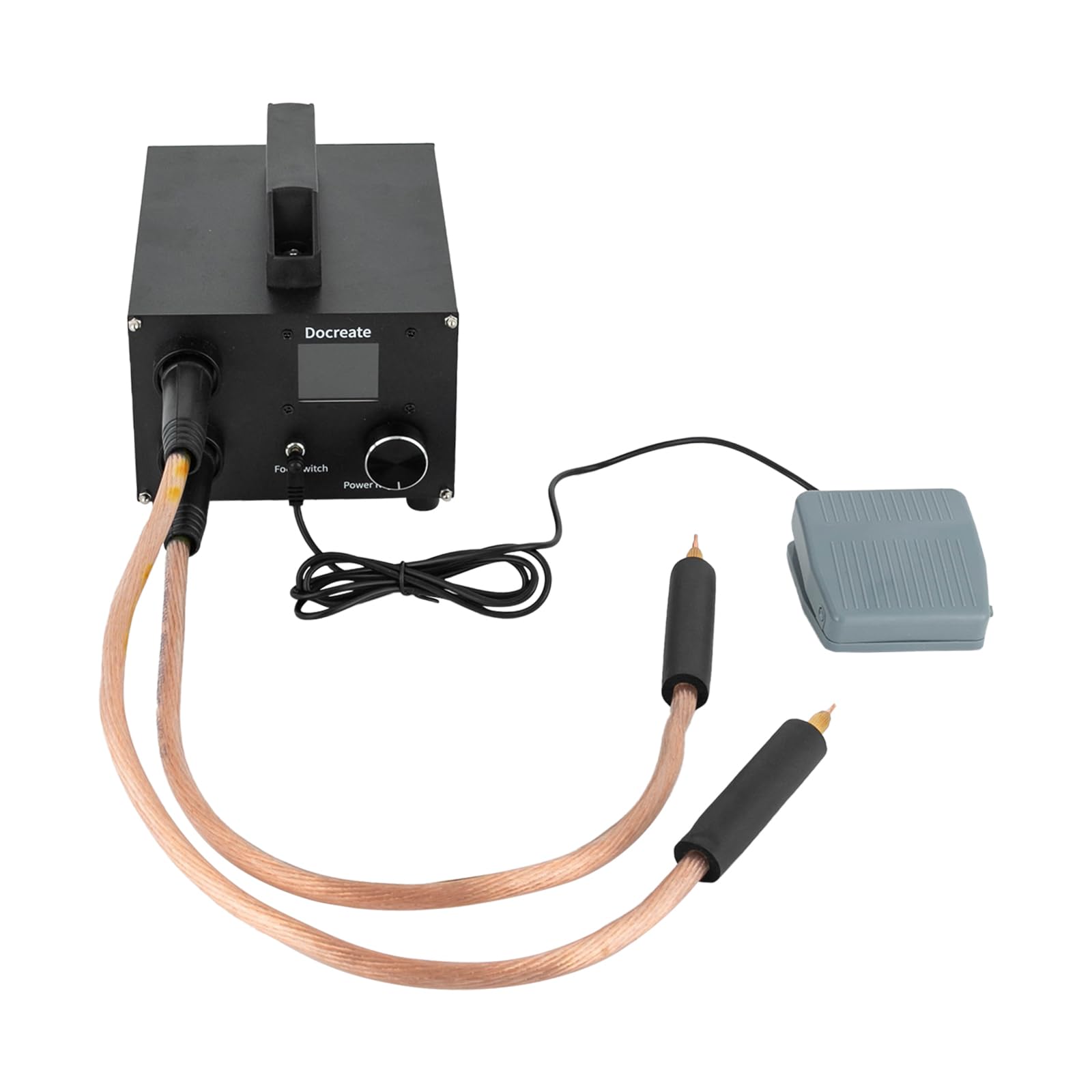 Soldadora de dos puntos, inalámbrica, soldadora por puntos, soldadora por impulsos, con 2 pernos de soldadura, para equipos de níquel de 0,25 mm de espesor
