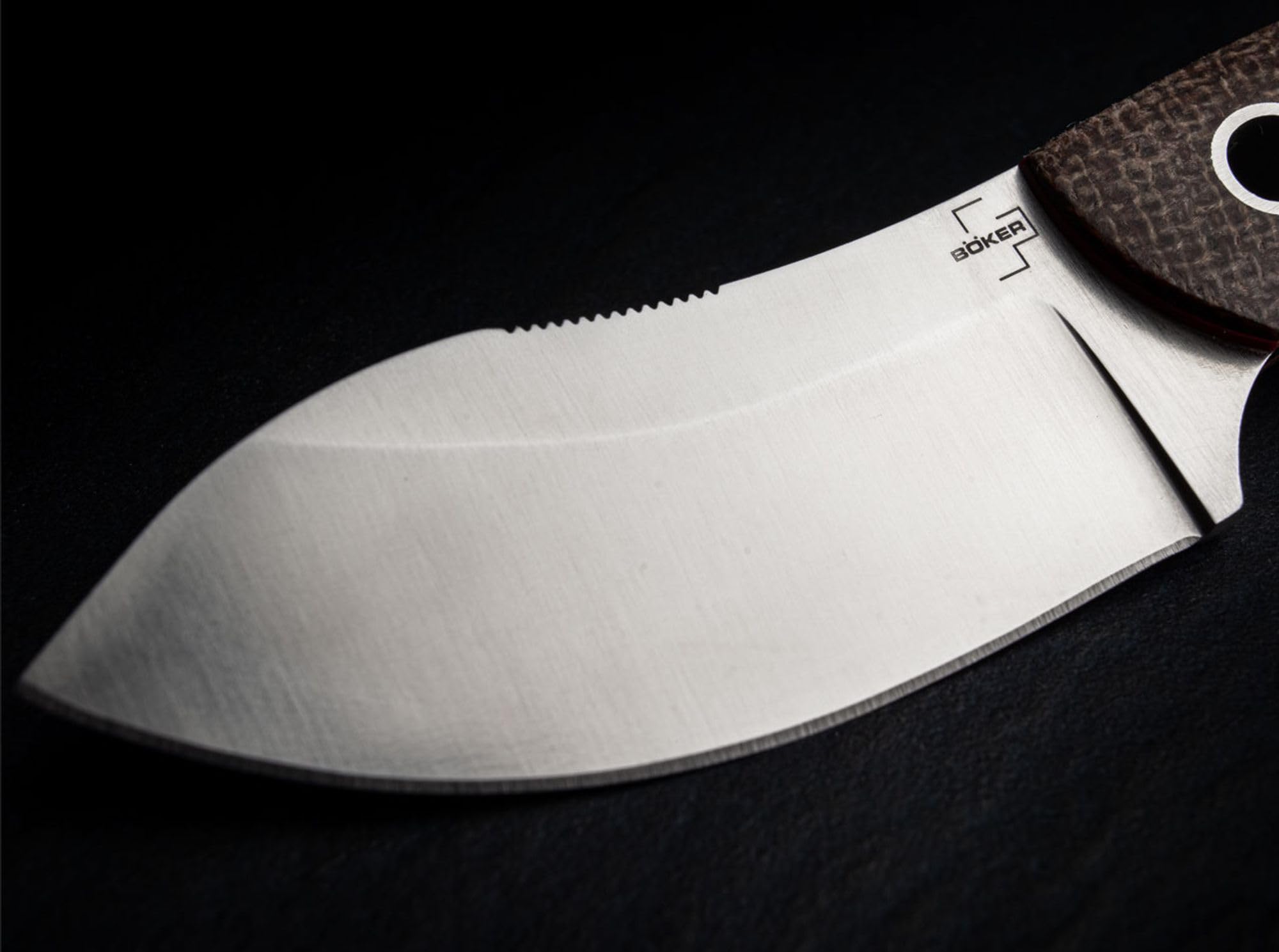 Böker Plus Nessmi Pro - Cuchillo Fijo de Acero D2 y Material Compuesto en Color marrón, 16 cm
