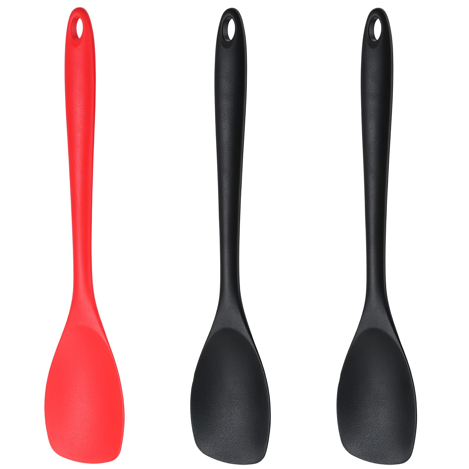 HJZHII 3 Pcs Silicone Spoon for Cooking, Heat-Resistant Cooking Spoons