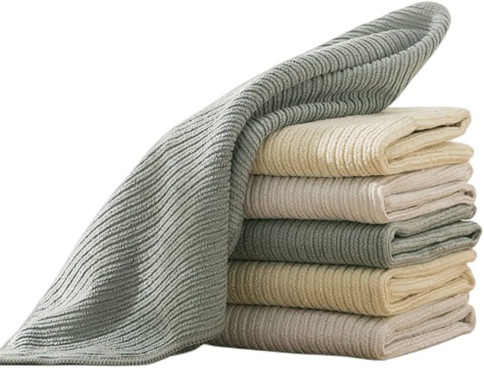 9PCS Kitchen Cloths Microfiber Striped Towel for Housework Stain Remover Dishcloth Cleaning Rags