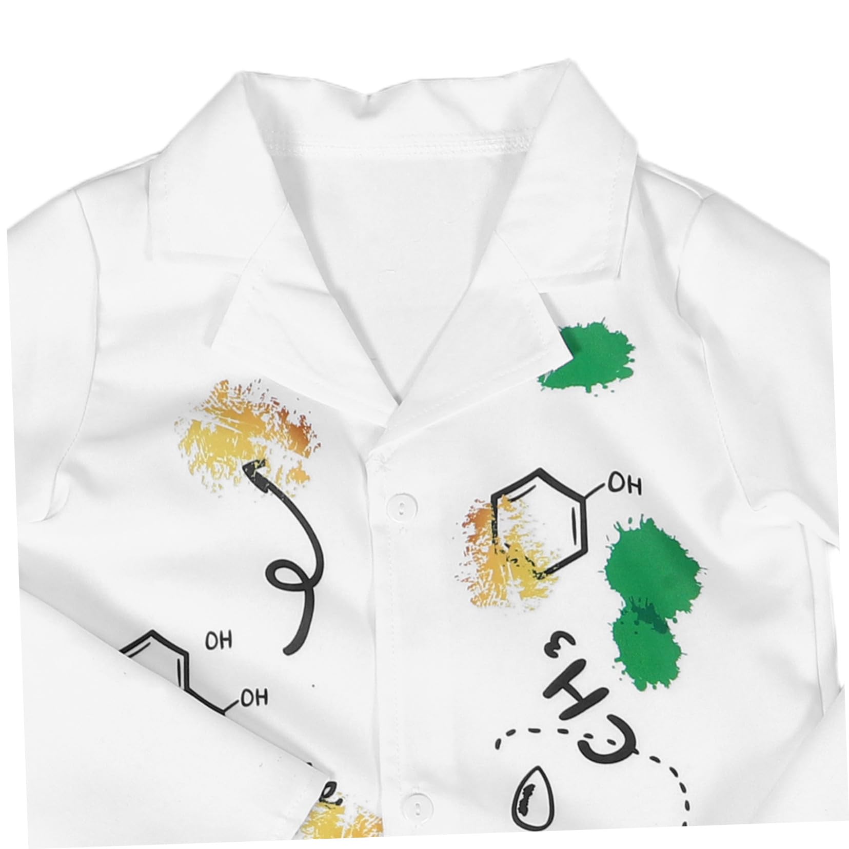 Hohopeti Costume Scienziato Bianco Giacca Laboratorio con Chiusura Scatto Leggero e Traspirante per Giochi di Ruolo Halloween e Giorno della Carriera Scientifica