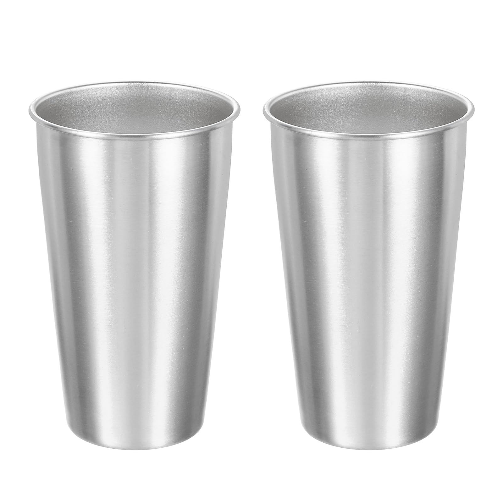 Gobelets en acier inoxydable anti-casse uxcell 600 ml fini les verres brisés en bar x2