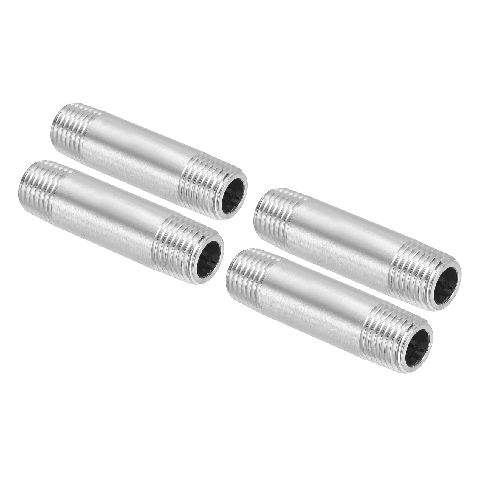 Conector de tubería G1/4" macho en acero inoxidable 304, acoplamiento de 50 mm (4 piezas)