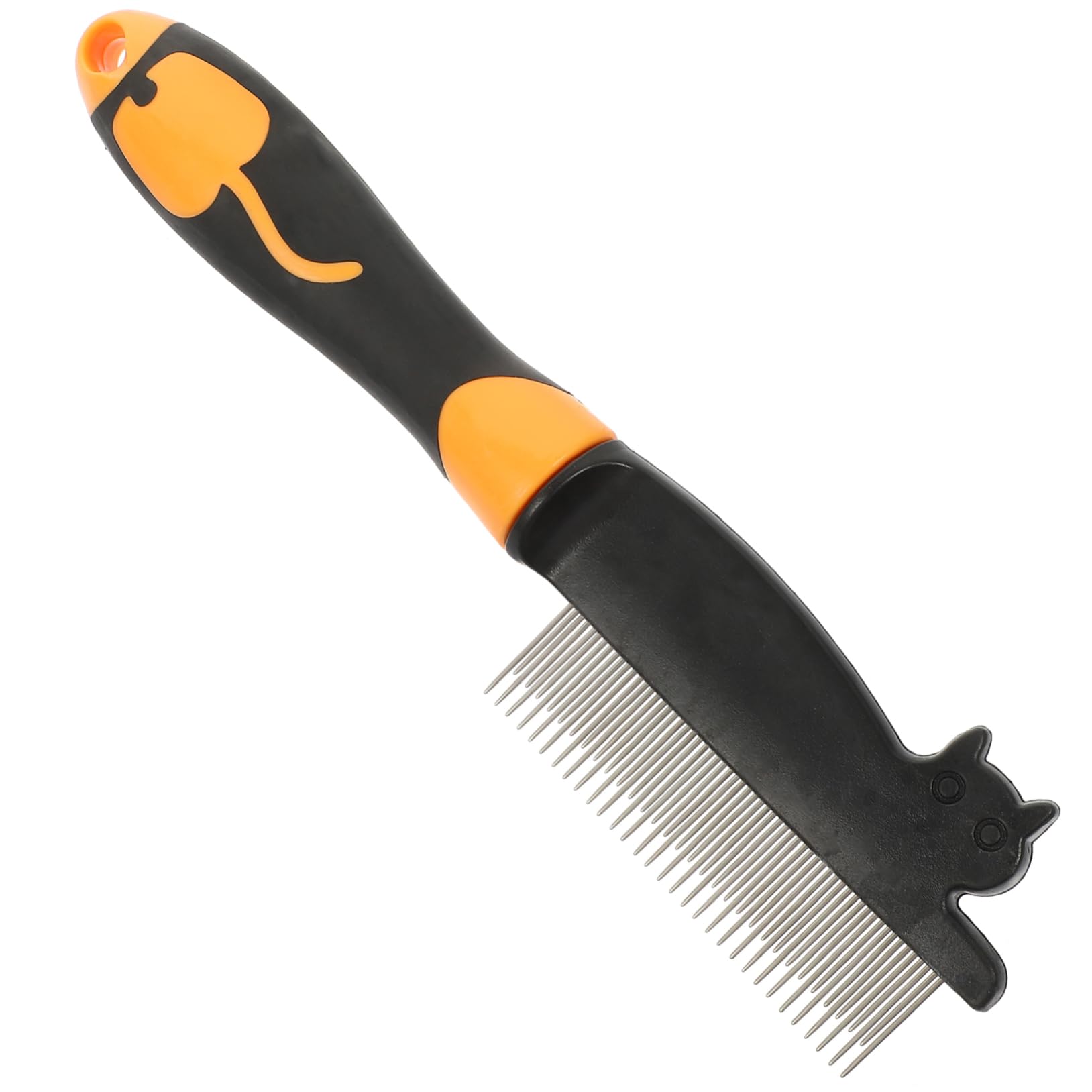 VANZACK 3pezzi Pettine Per Cani e Gatti Con Denti Rotondi Pettine Per Rimozione Pelo Animali Domestici Accessorio Per Toelettatura Inossidabile Design Antiscivolo Per Massaggio e Del Pelo