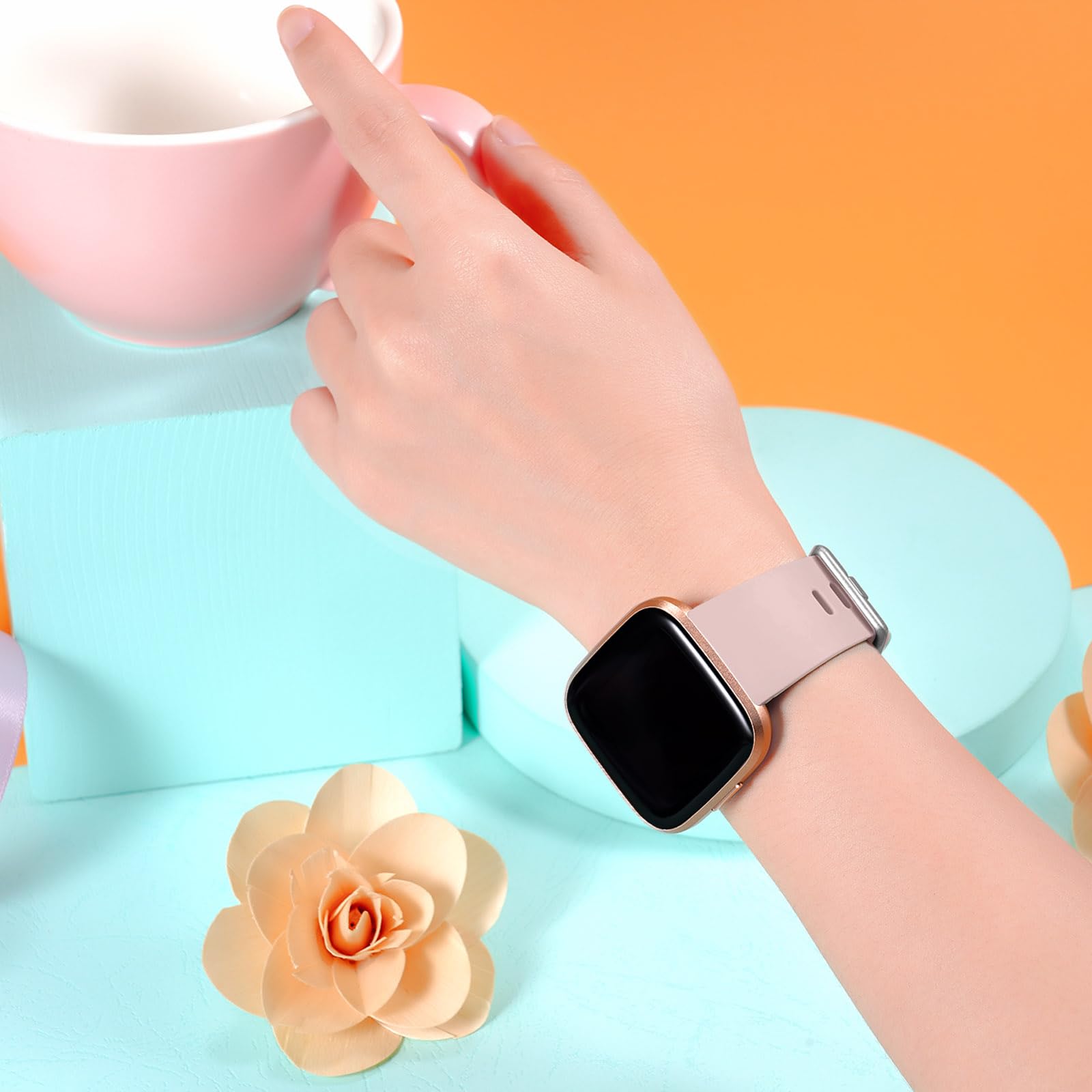 Oielai Cinturino per Fitbit Versa 2/Versa/Versa Lite - Sostituzione in Silicone Sport Classico Compatibile per Donne e Uomini