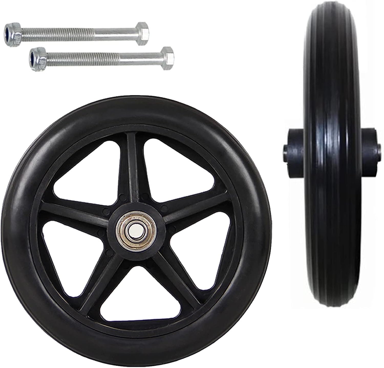 Amazon.co.jp 2pcs Wheelchair Front Caster, Solid Wheel for Wheelchair